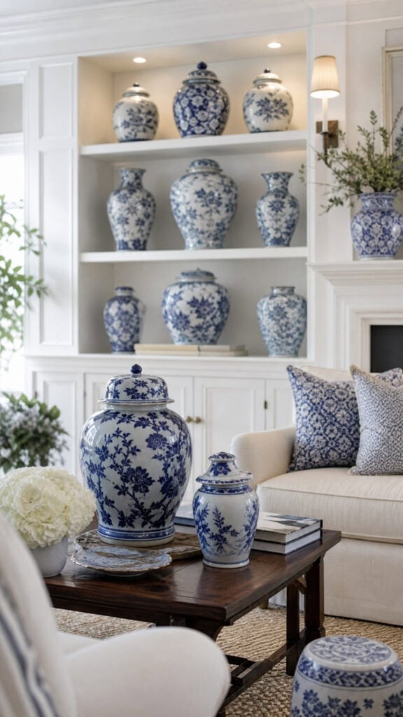 Blue and White Porcelain Accents