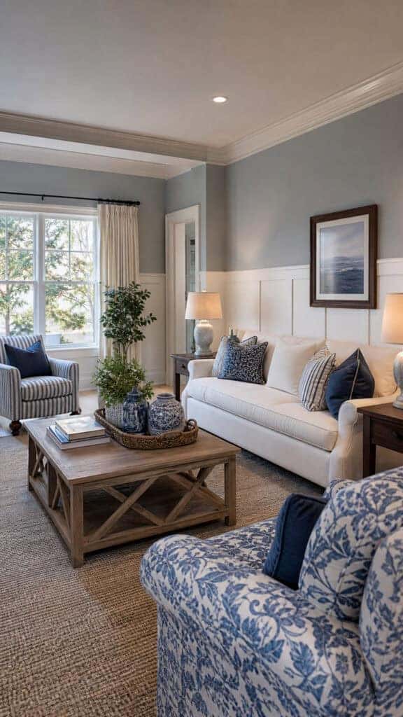 Elegant Wainscoting and Crown Molding