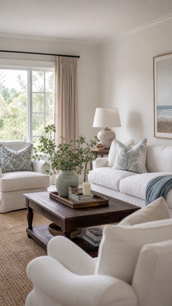 Slipcovered Furniture in Natural Linen