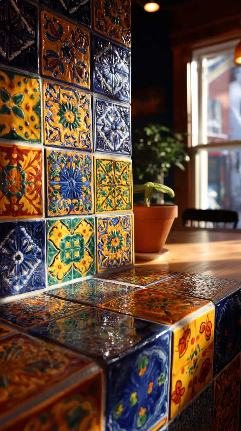 Colorful Tile Accent Wall - Image 2