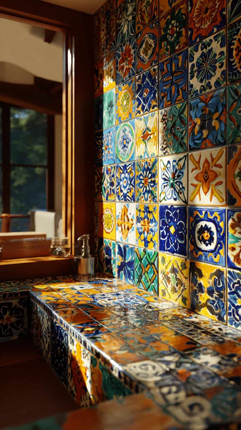 Colorful Tile Accent Wall - Image 3