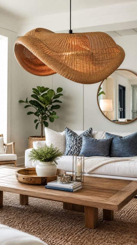Select a Statement Light Fixture with Organic Materials