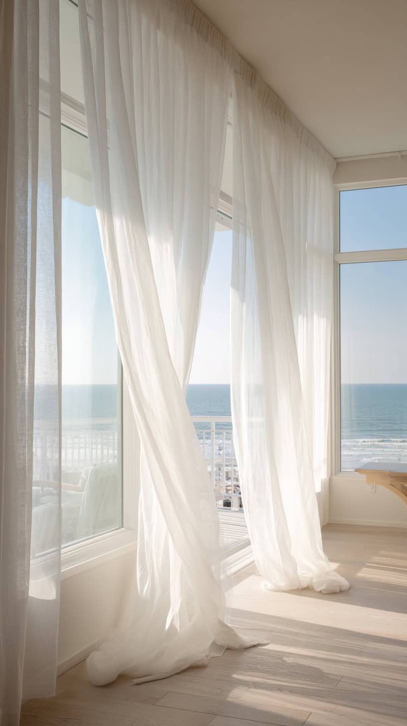 Large Breezy Window Curtains - Image 1