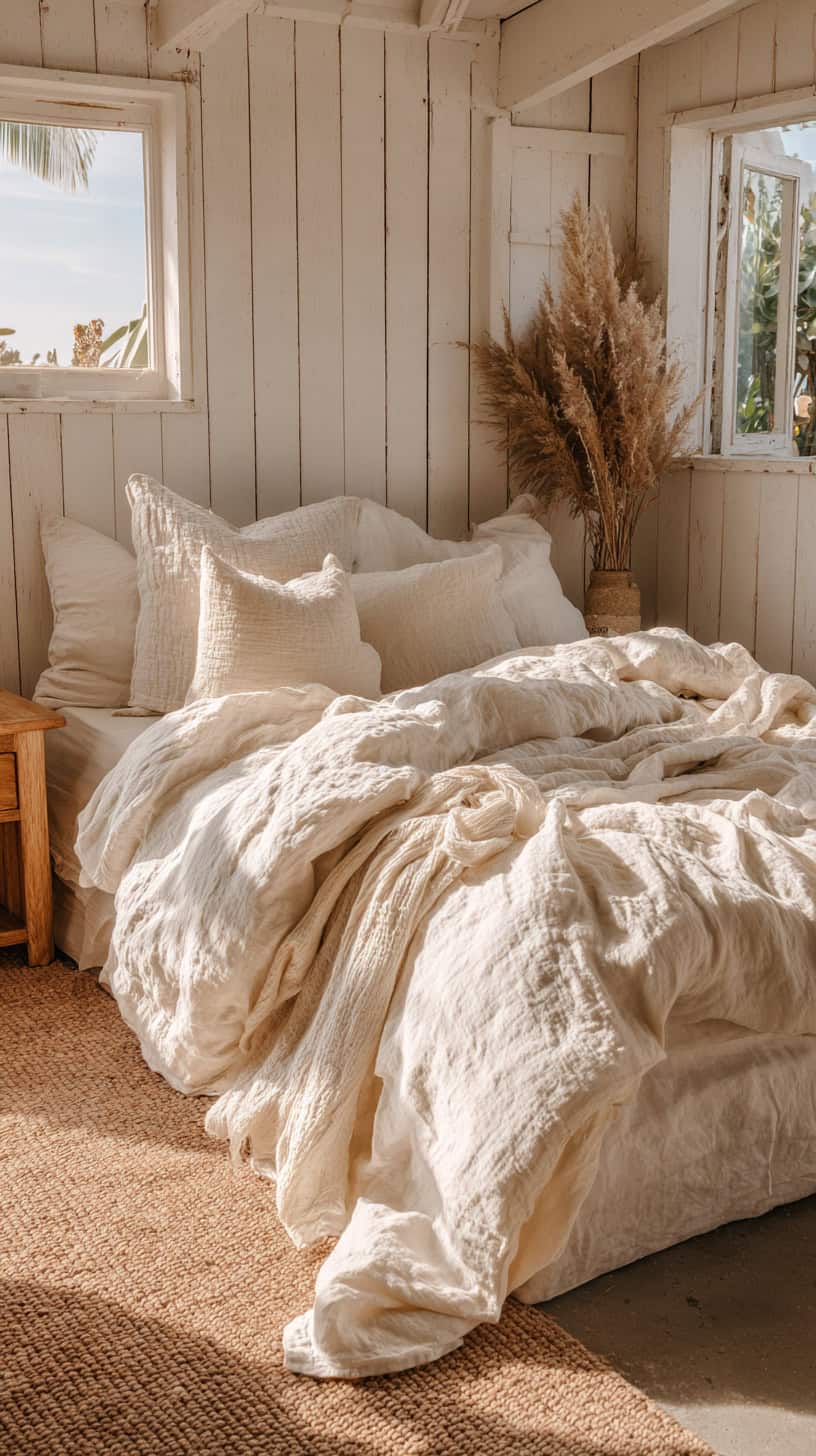Layered Linen Bedding