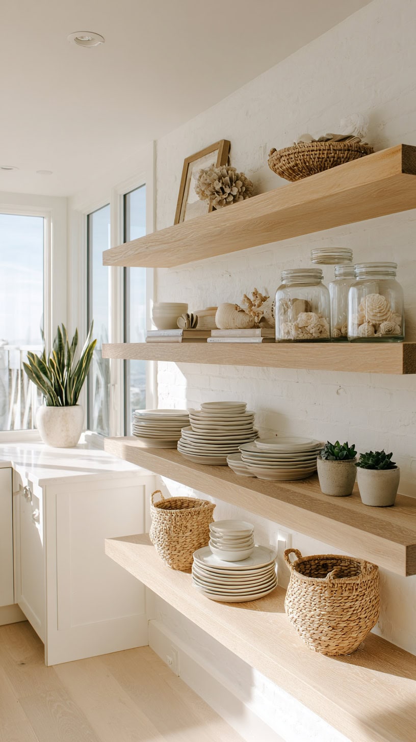 Light Oak Open Shelving - Image 2