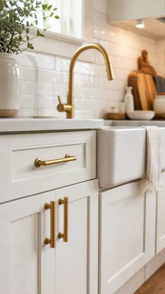 Brass or Gold Hardware Accents