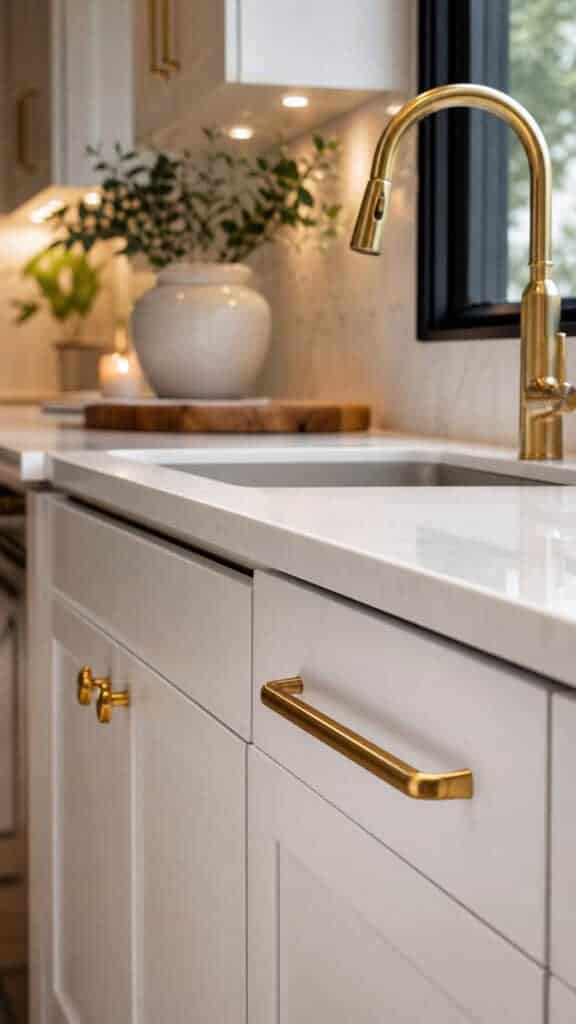 Brass and Gold Hardware Accents