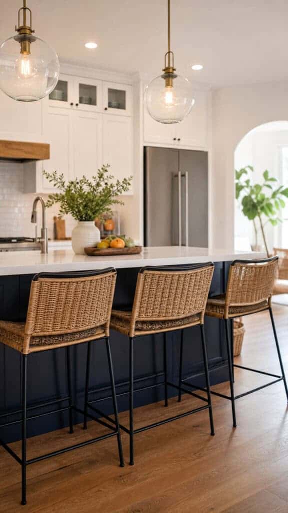 Mixed Material Bar Stools