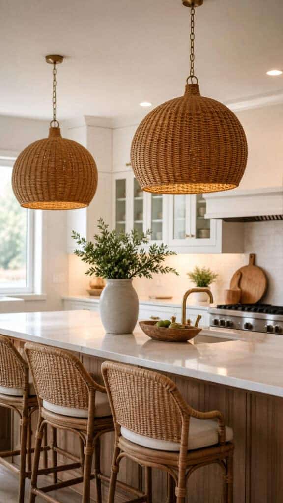 Statement Woven Pendant Lights