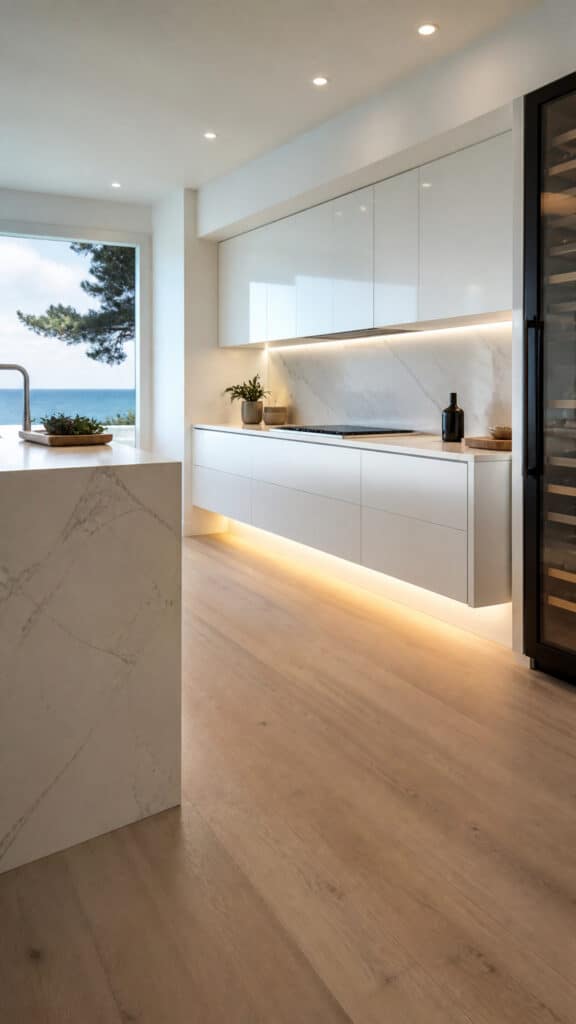 Floating Vanity-Style Lower Cabinets