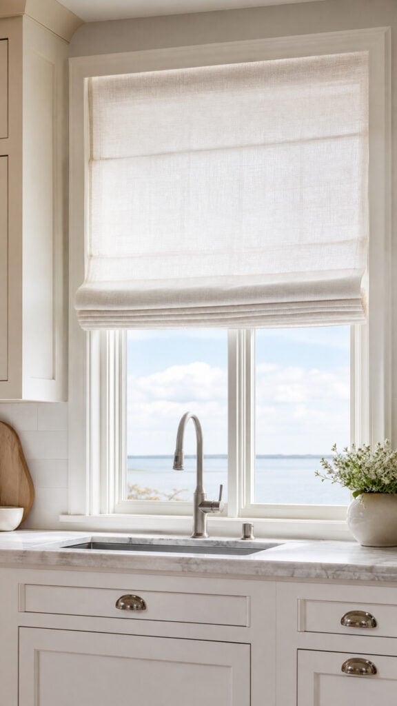 Soft Linen or Cotton Roman Shades