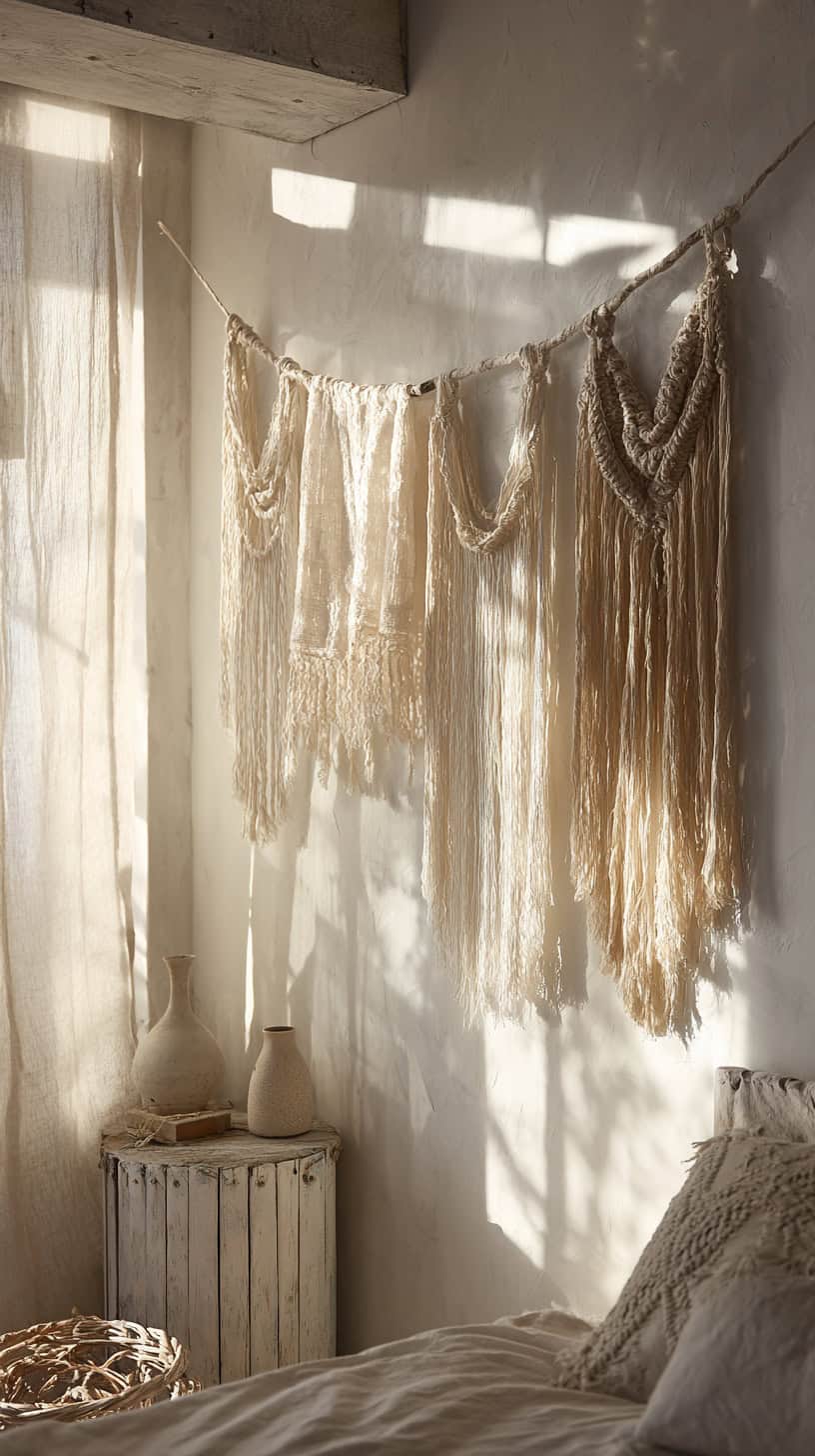 Natural Linen Wall Hangings - Image 1