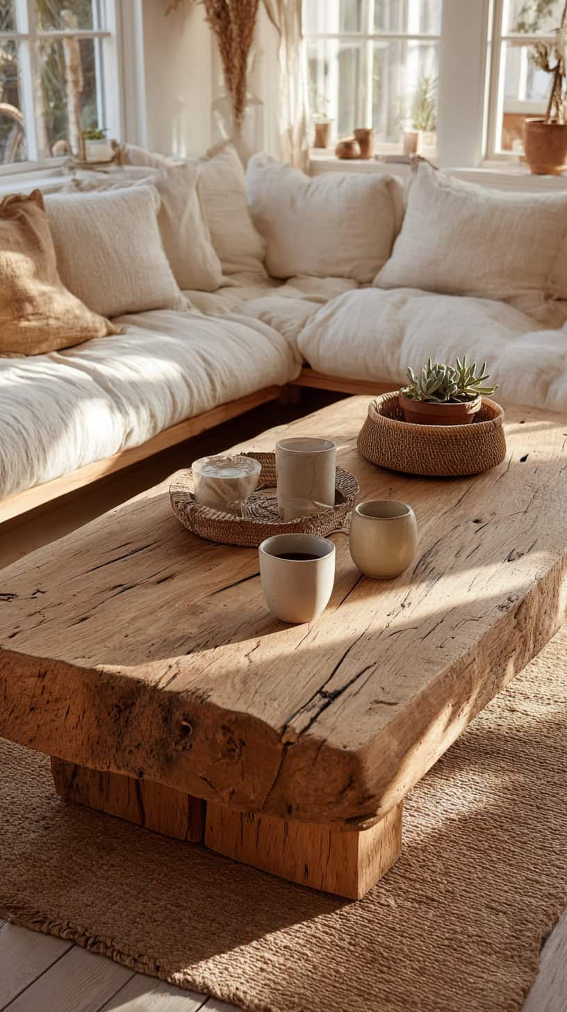 Natural Wood Coffee Tables - Image 2
