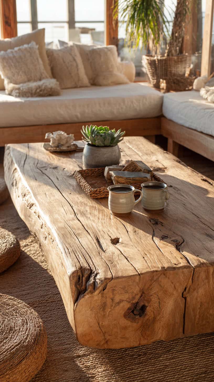 Natural Wood Coffee Tables - Image 3