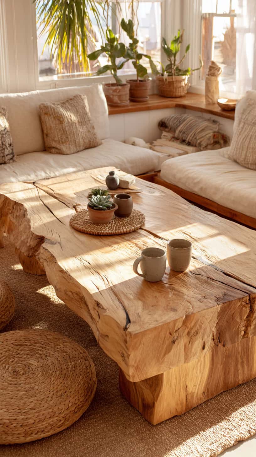 Natural Wood Coffee Tables - Image 1