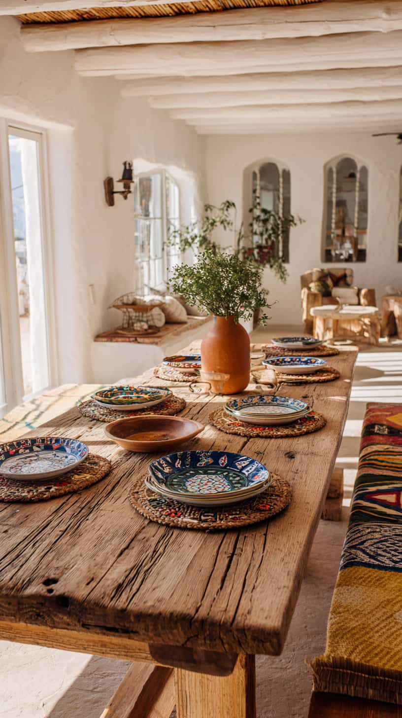 Natural Wood Dining Table - Image 2