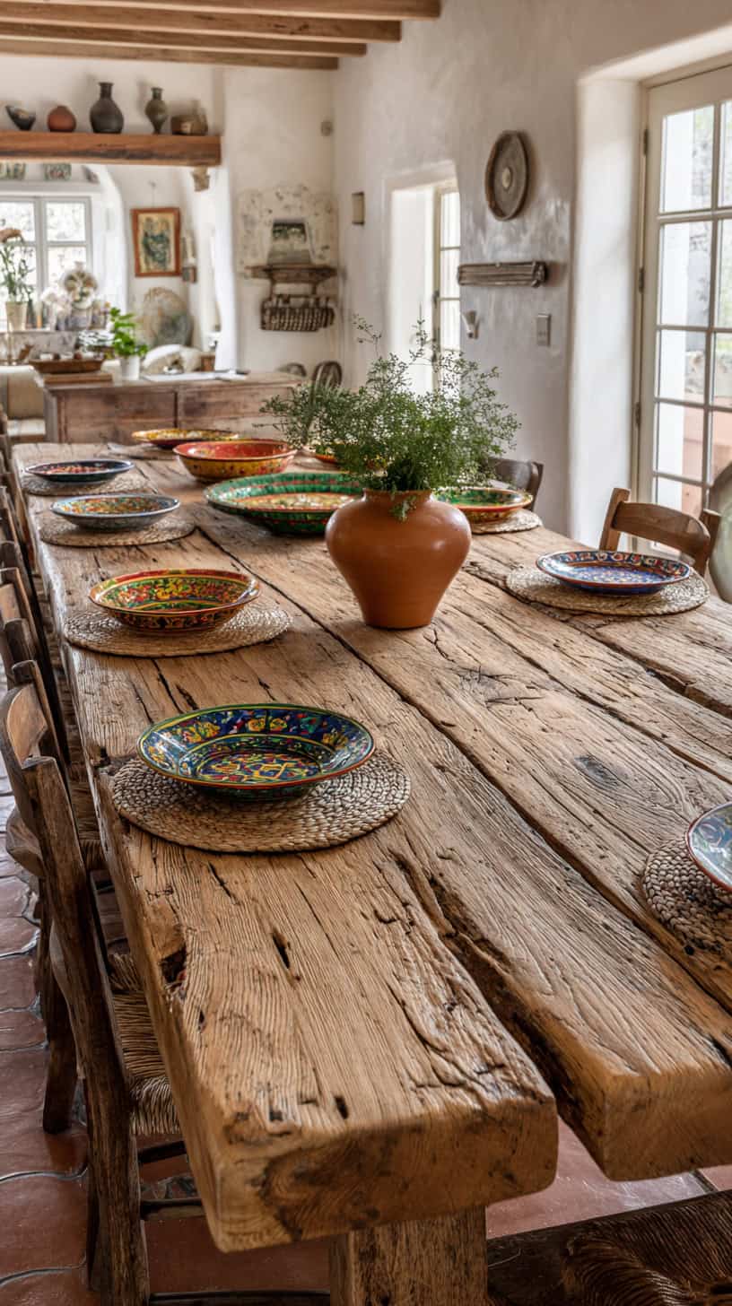 Natural Wood Dining Table - Image 3
