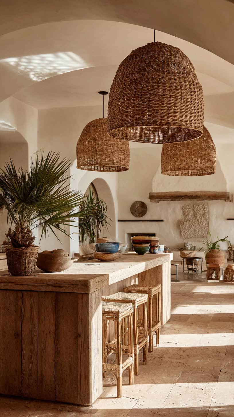 Rattan Pendant Lighting - Image 1