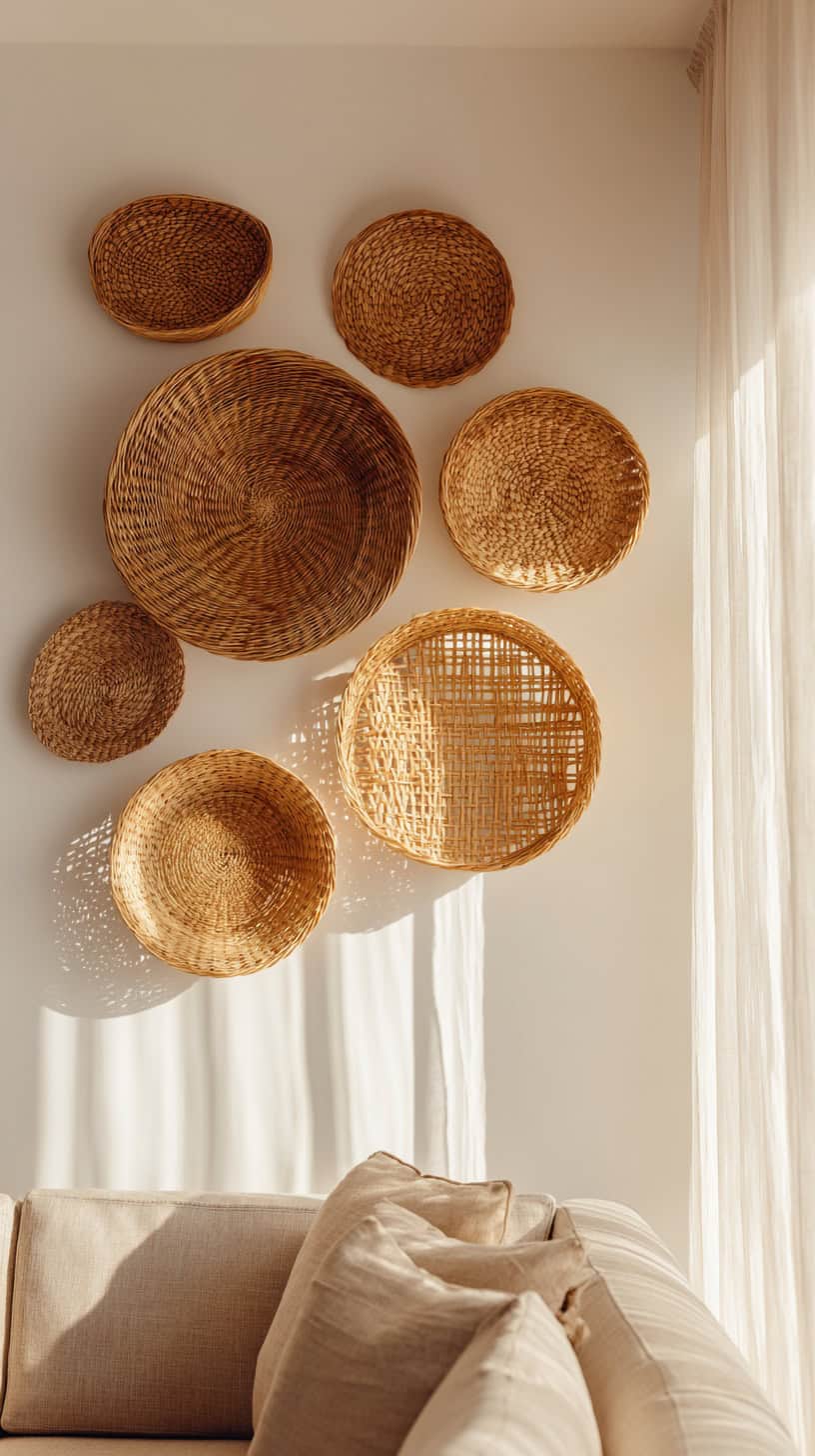 Rattan Wall Baskets - Image 3