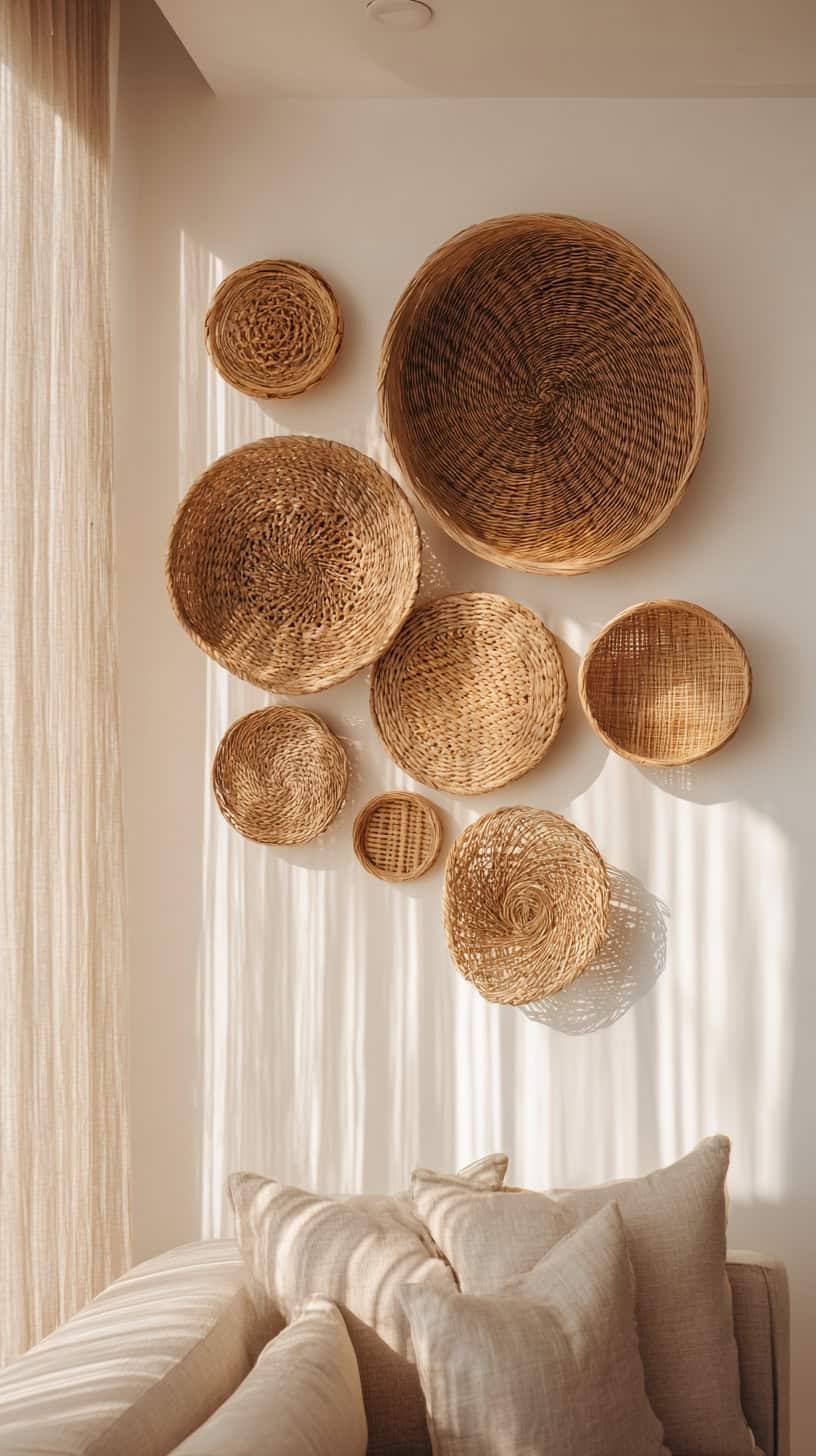 Rattan Wall Baskets - Image 1
