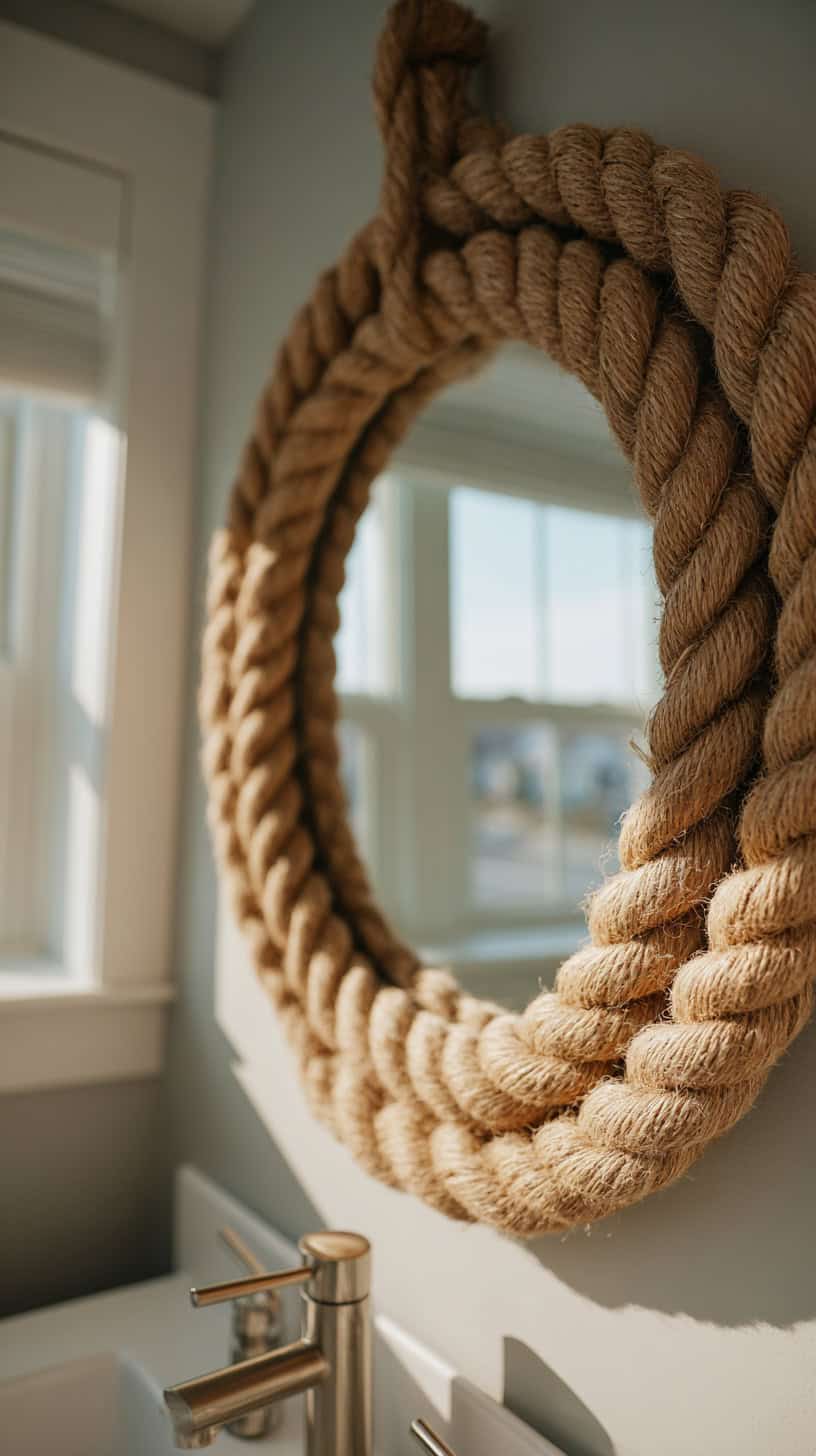 Rope Framed Mirror - Image 4