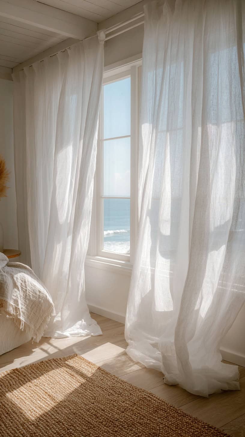 Sheer White Curtains - Image 2