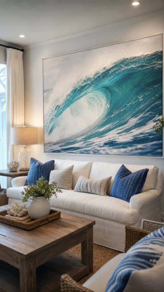 Hang Oversized Coastal Artwork