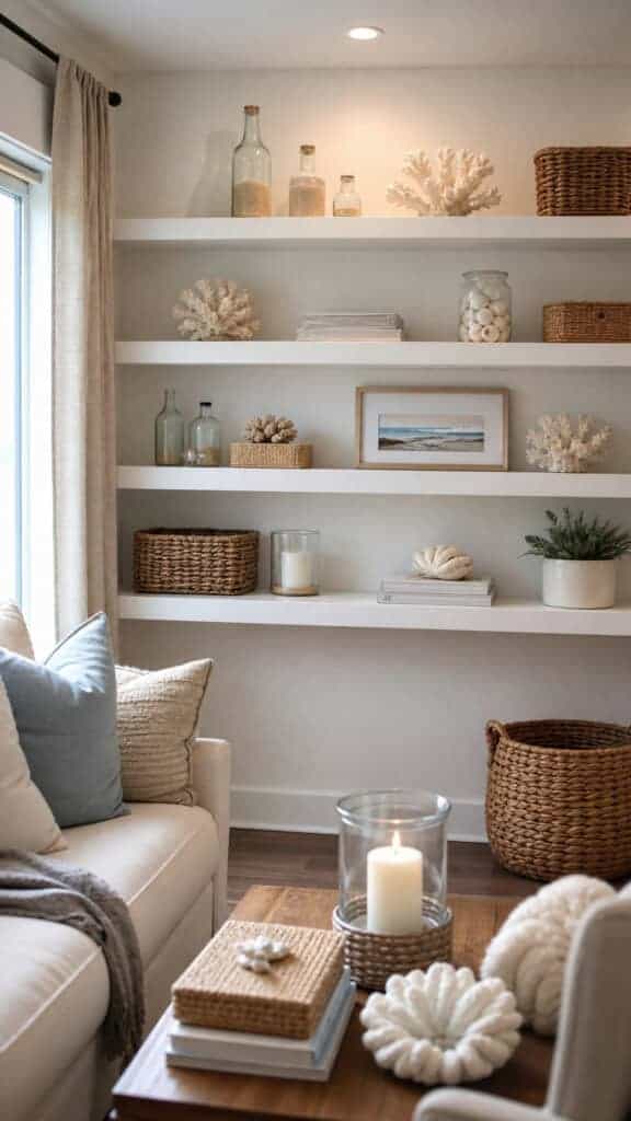Install Floating Shelves for Display and Storage
