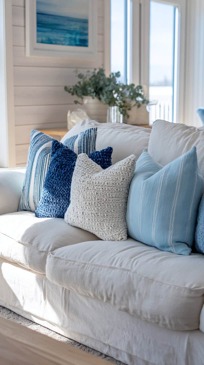 Soft Blue Throw Pillows - Image 2