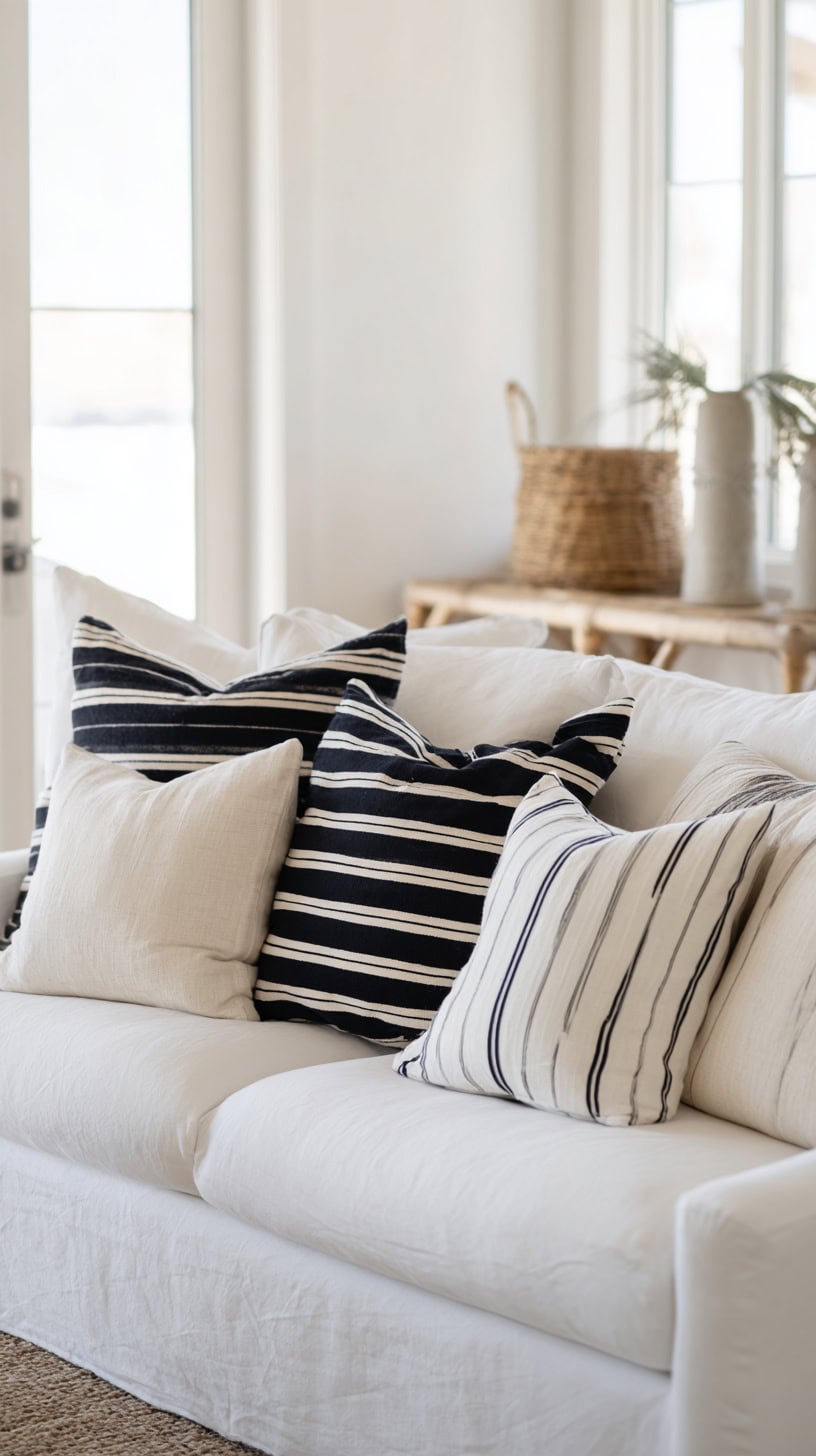 Striped Coastal Throw Pillows - Image 2