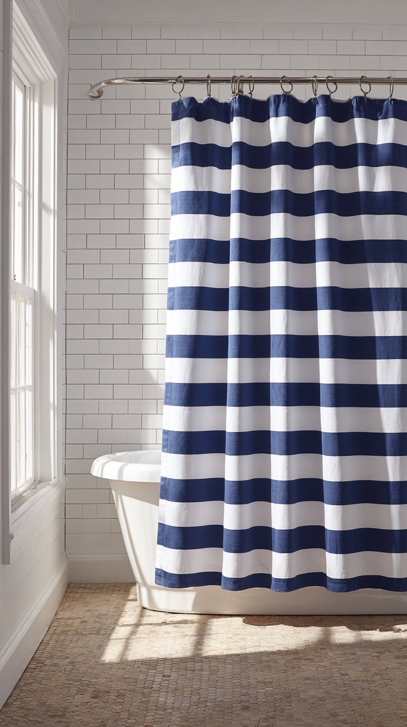 Striped Shower Curtain - Image 1