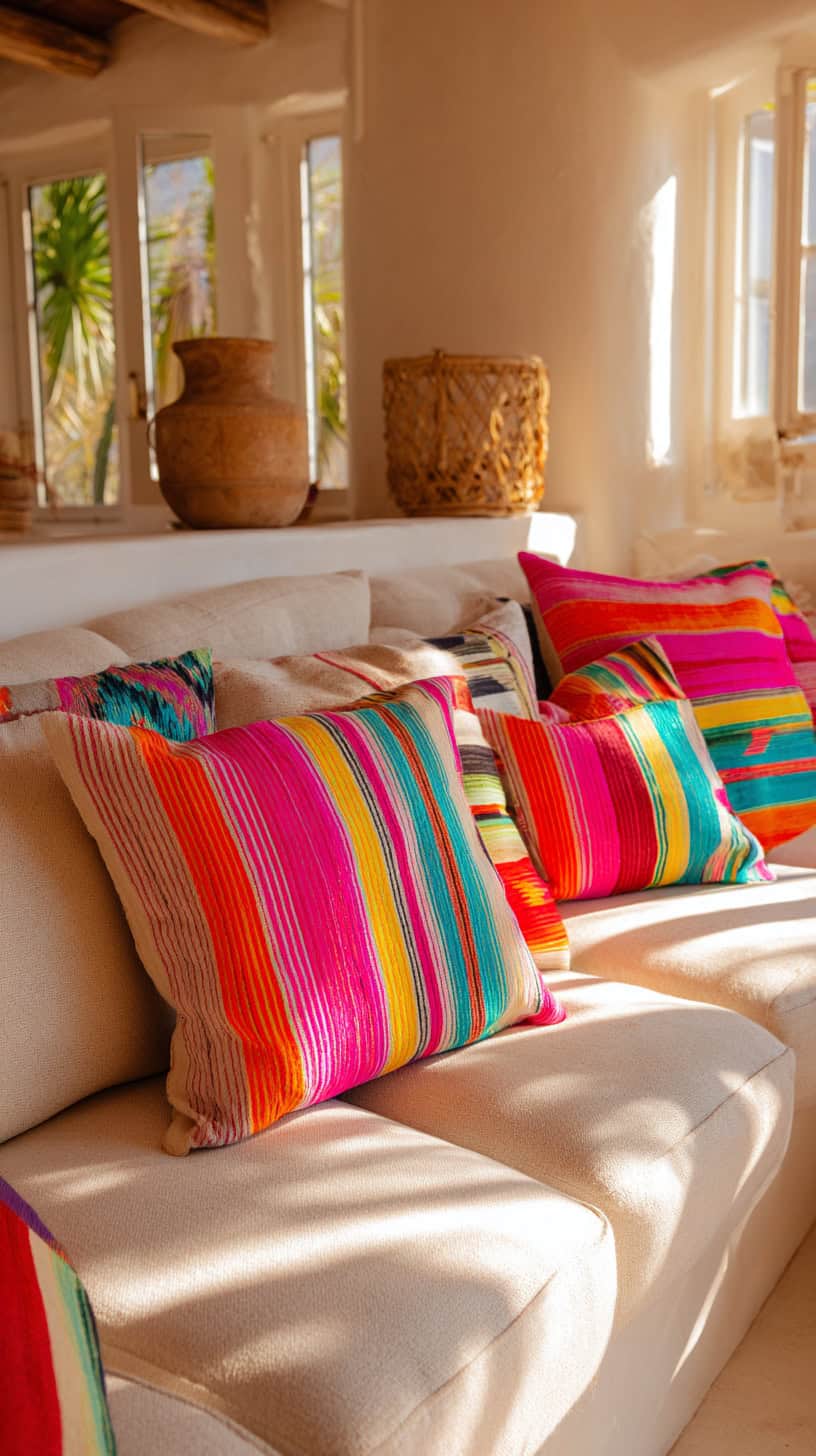 Sunny Serape Throw Pillows - Image 1