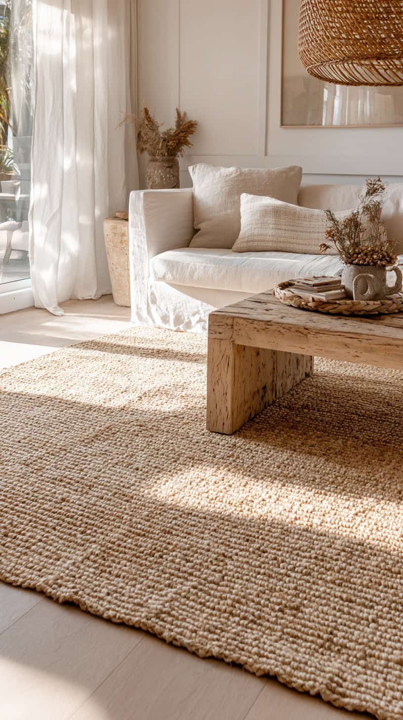 Textured Jute Area Rug - Image 2