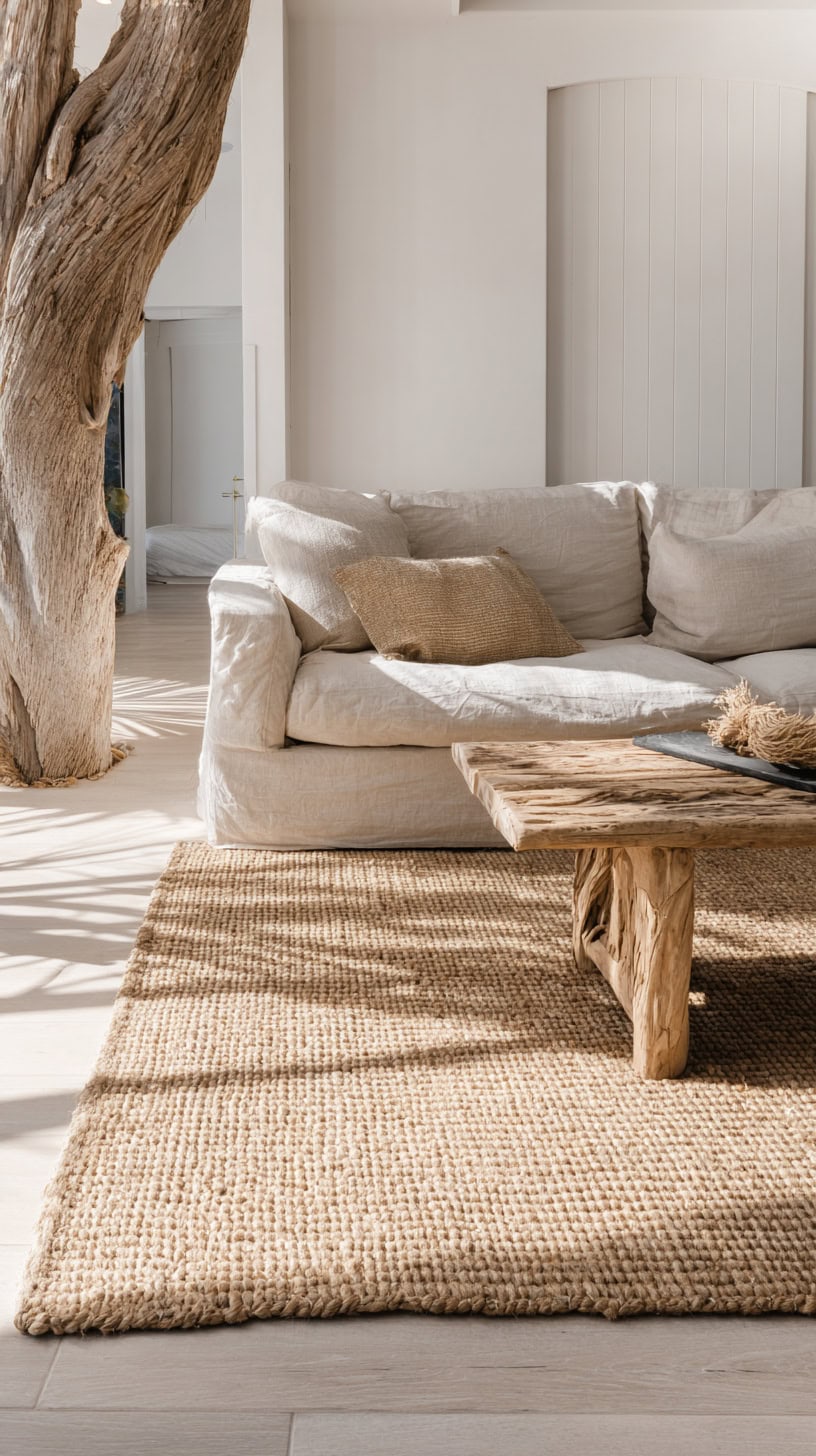 Textured Jute Area Rug - Image 1
