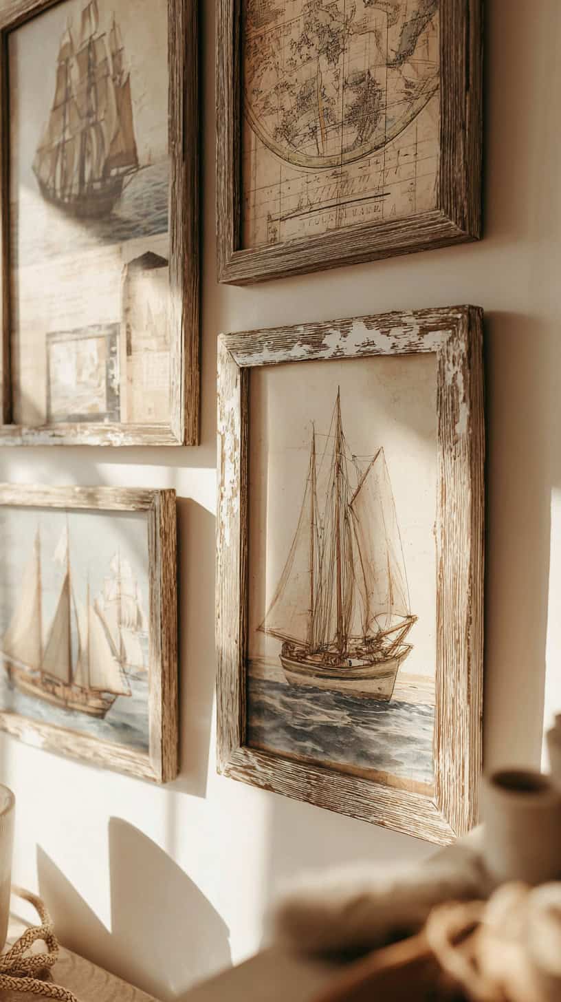 Vintage Sailboat Prints - Image 1
