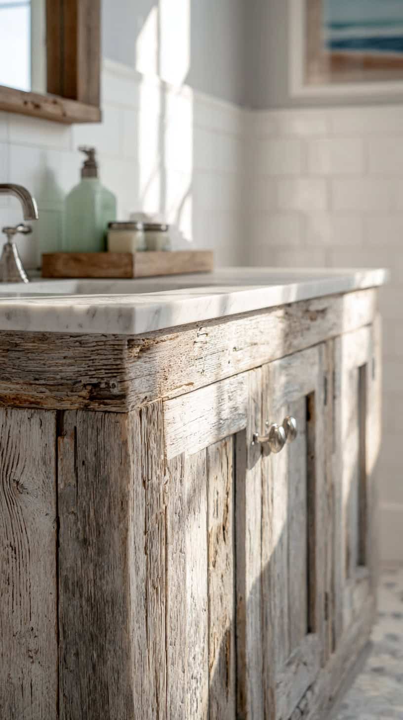 Weathered Wood Vanity - Image 2