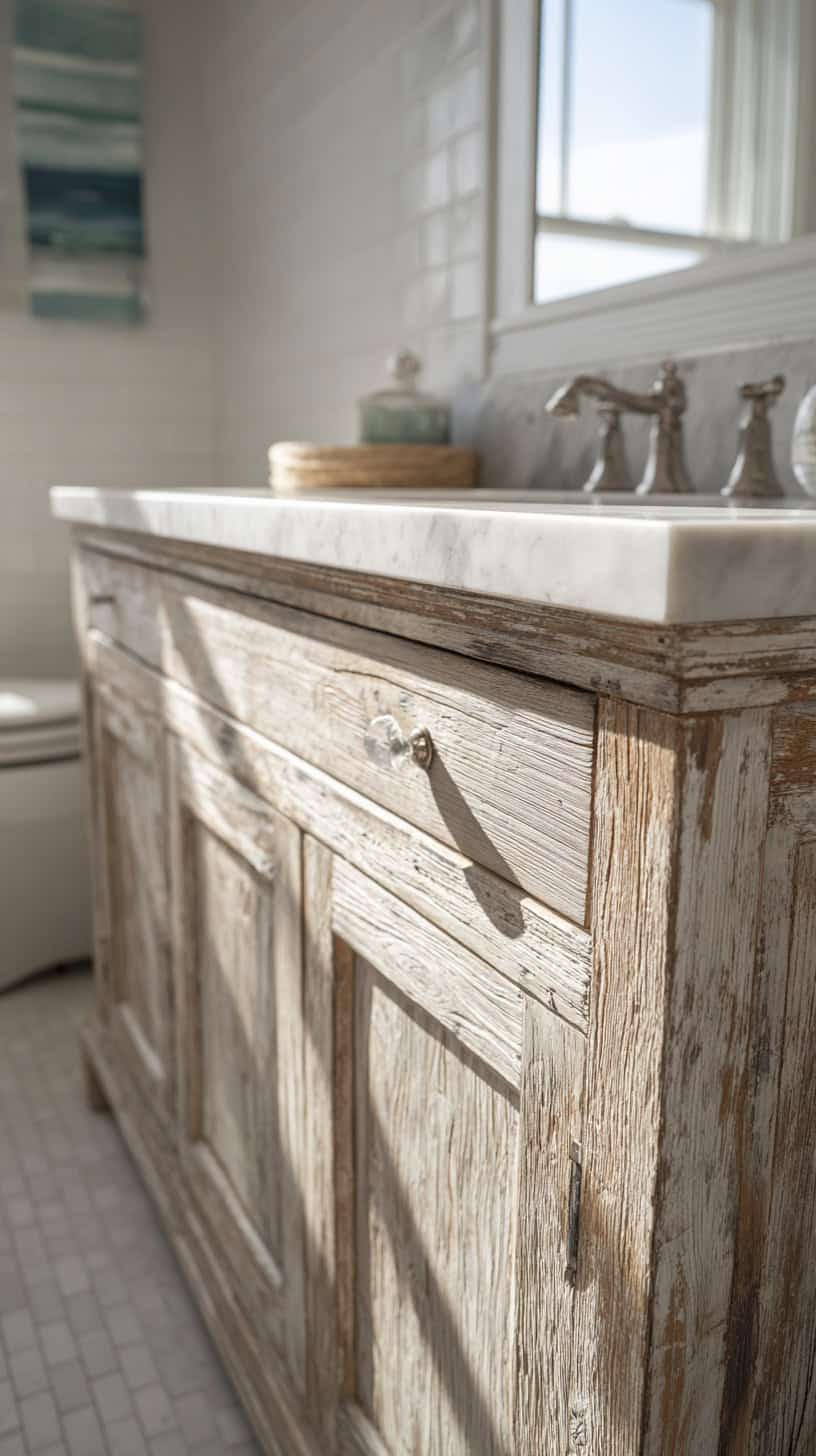 Weathered Wood Vanity - Image 3