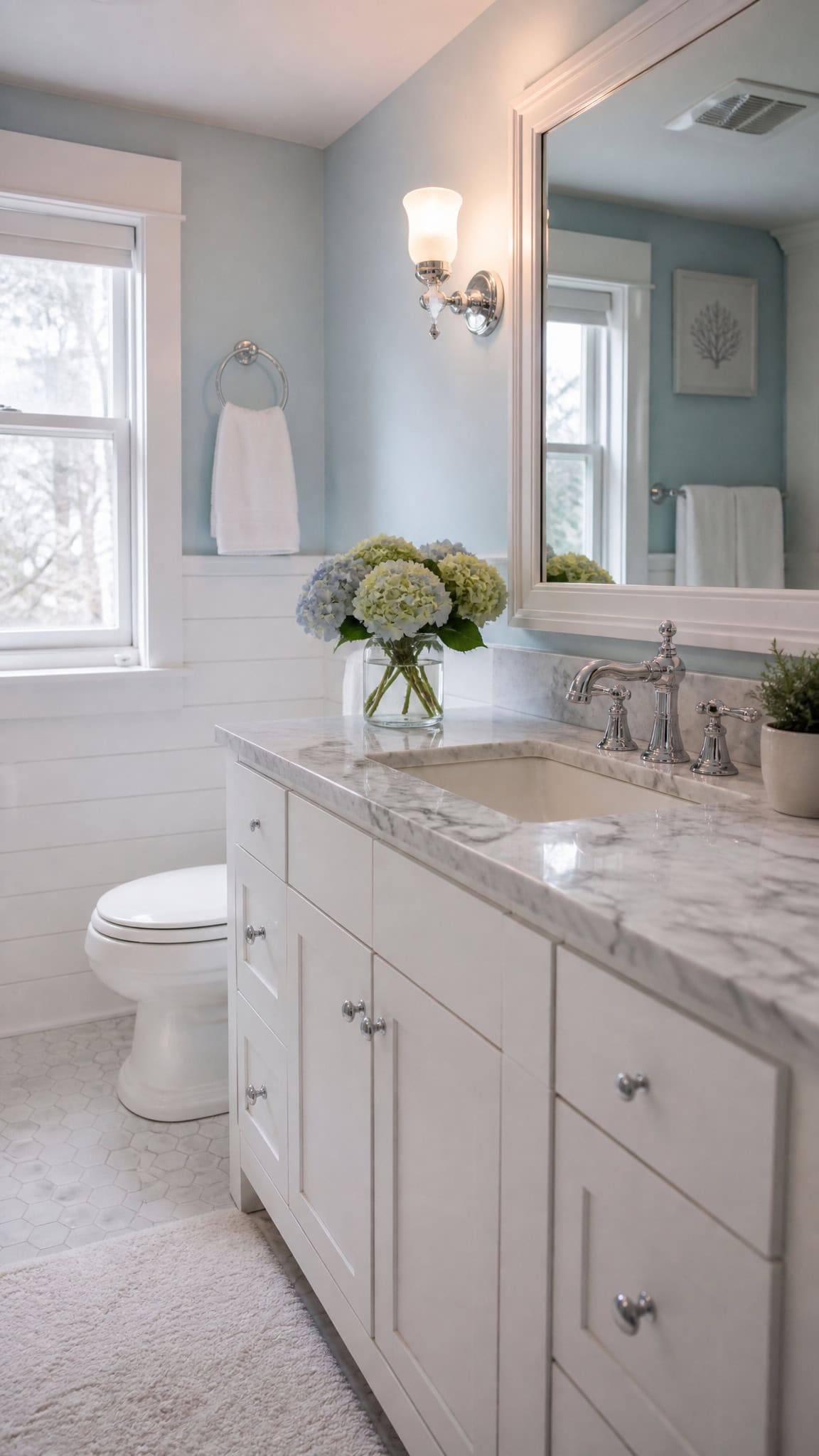Soft Blue and White Color Palette