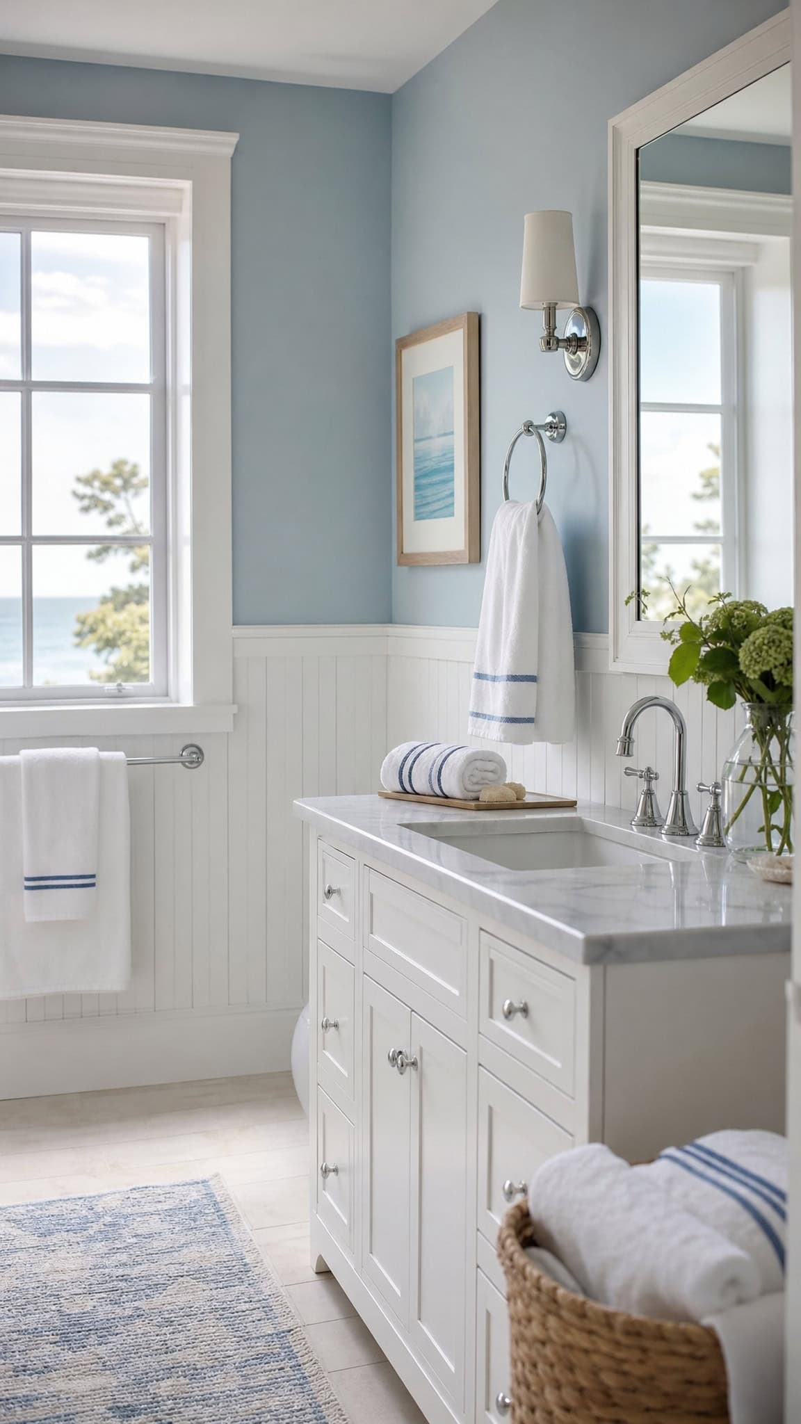 Soft Blue and White Color Palette