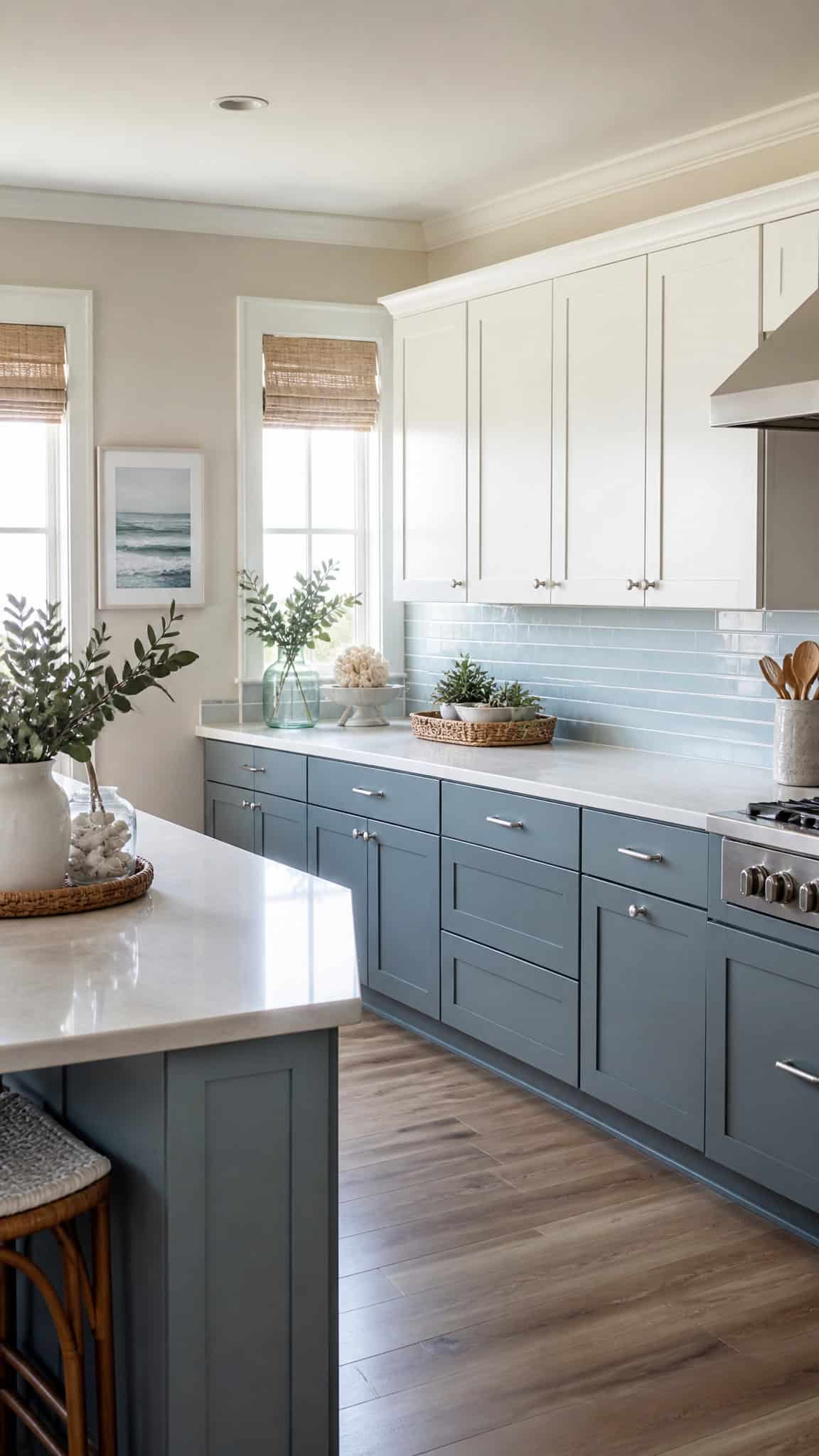 Soft Blue-Gray Color Palette Throughout