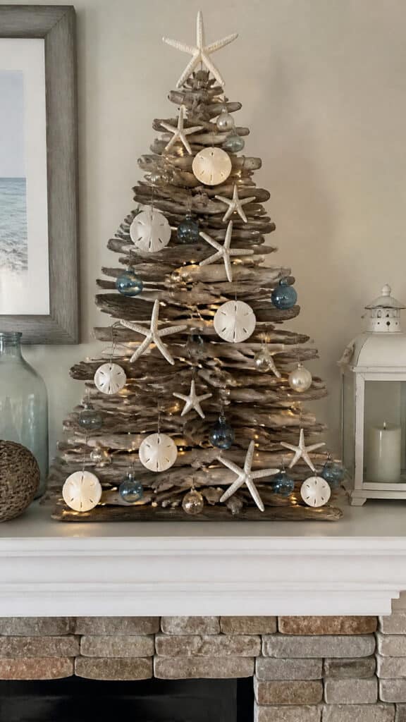 Driftwood Christmas Tree Centerpiece