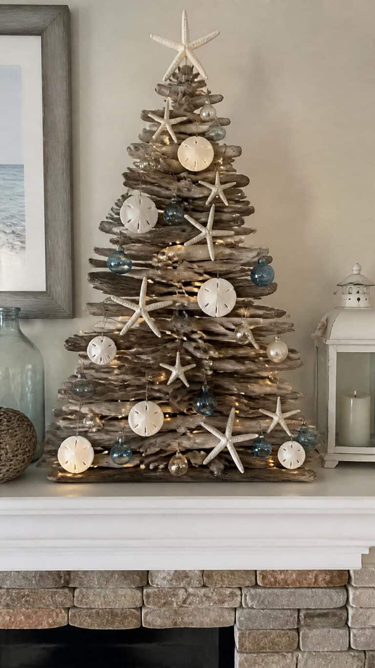 Driftwood Christmas Tree Centerpiece