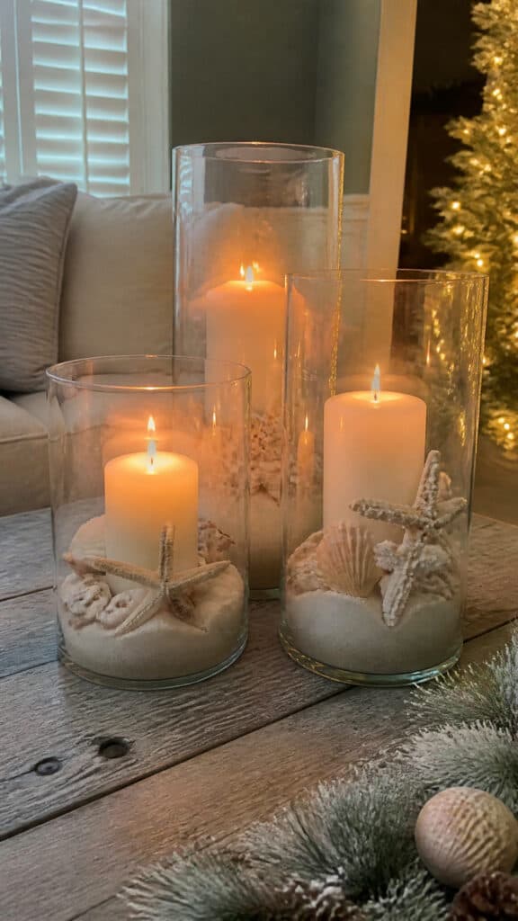 Sand and Candle Hurricane Displays