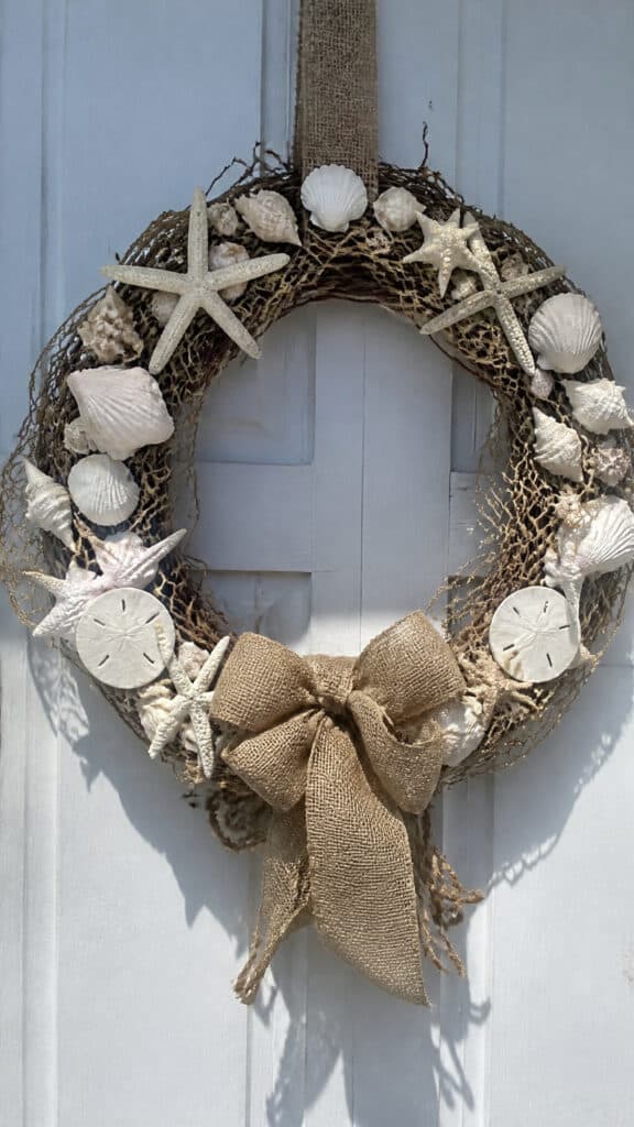 Coastal Christmas Wreath with Nautical Touches