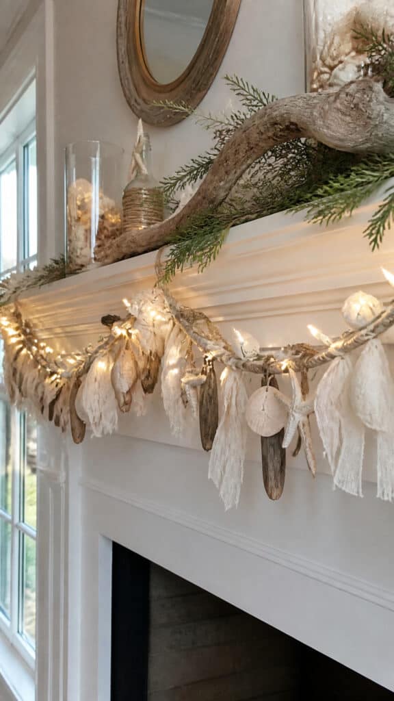 Rope and Shell Garland for Mantels
