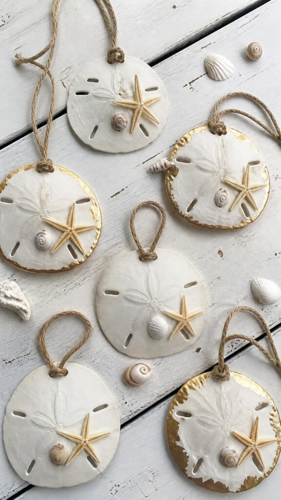 Sand Dollar and Twine Tree Ornaments