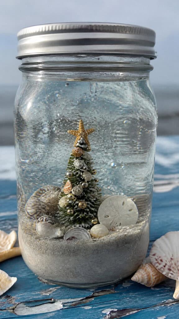 Sandy Snow Globes with Ocean Treasures