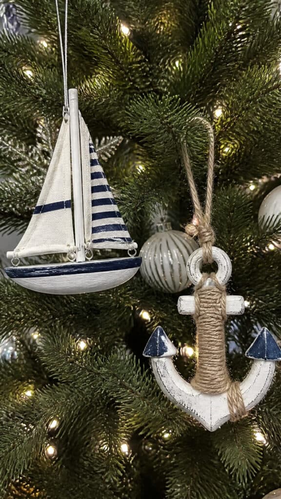 Sailboat and Anchor Ornaments for Maritime Flair