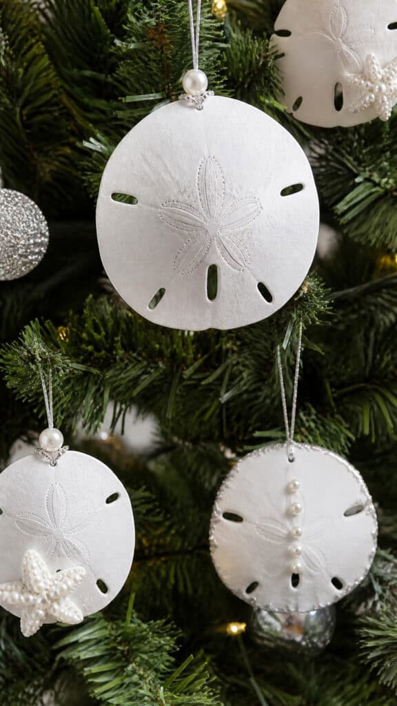 Sand Dollar Ornaments with Elegant Details