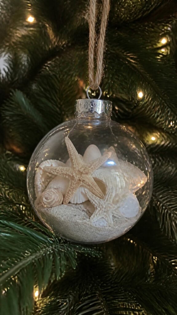 Seashell Ball Ornaments Filled with Coastal Treasures